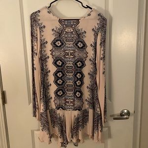 Free people open back tunic shirt/dress